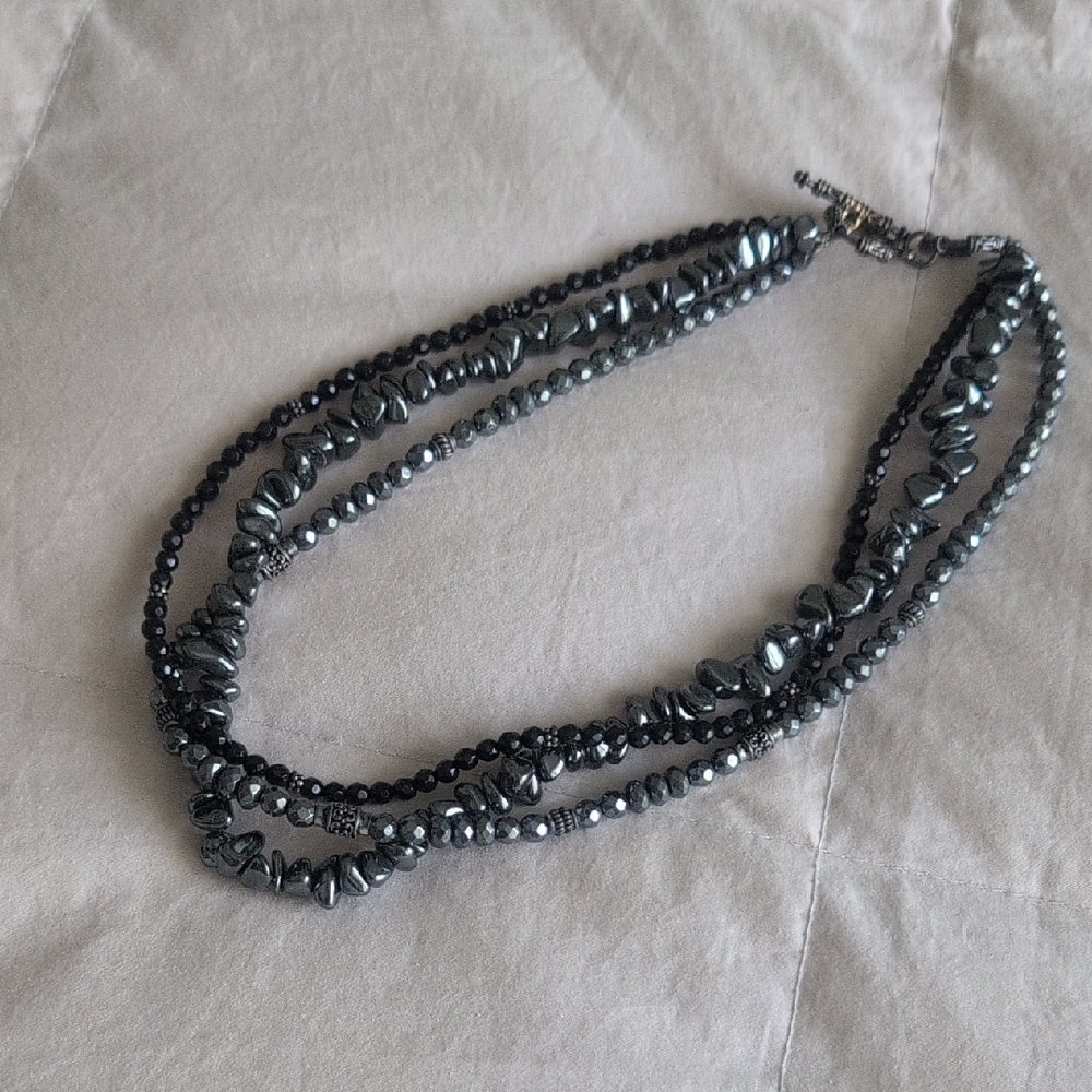 Silpada Retired Black Onyx Hematite Necklace